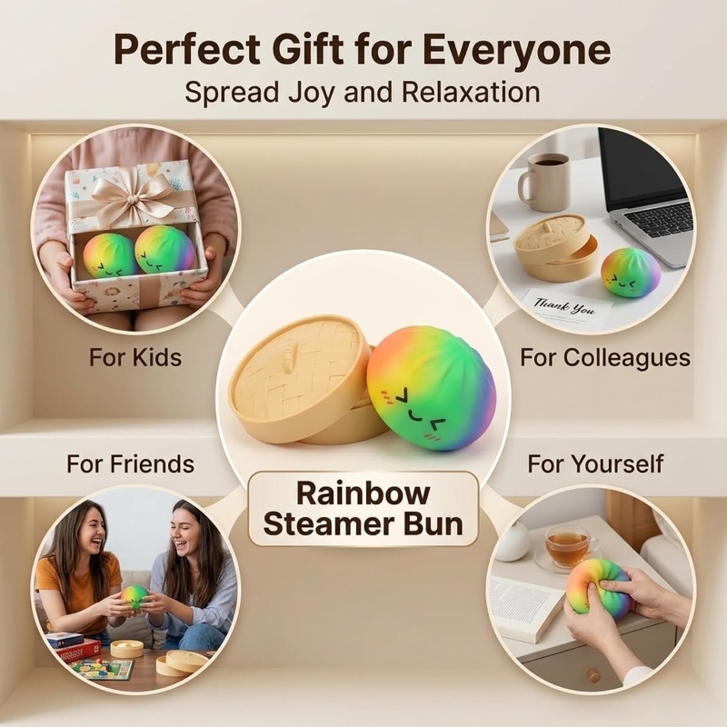 Glitter Bao Bun Squeeze Toy Ka - Bao Steamer Bamboo review and price
