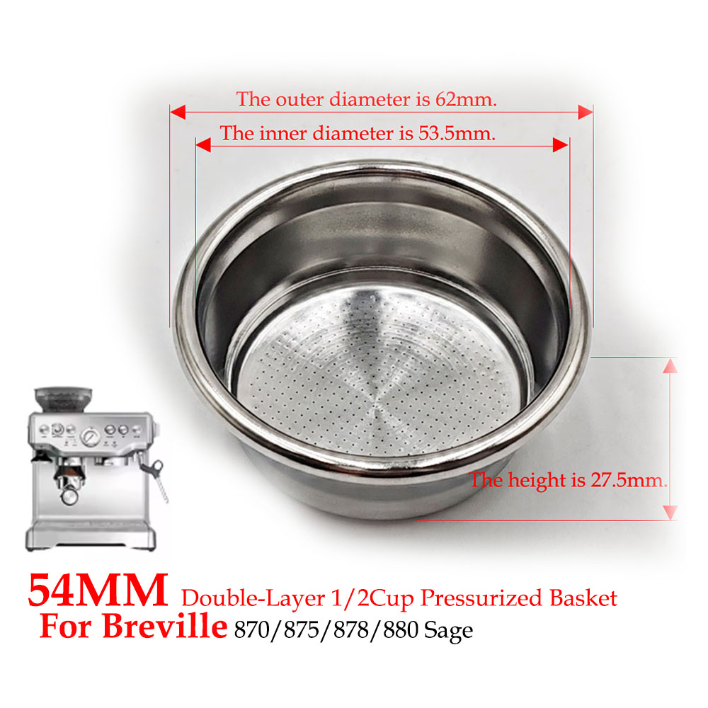 54mm Dual-Layer Pressurized Fi - Breville Espresso Bes870 review and price